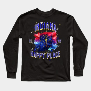 Indiana is my Happy Place Long Sleeve T-Shirt